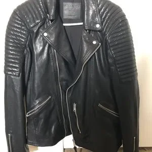Estello leather biker jacket deals